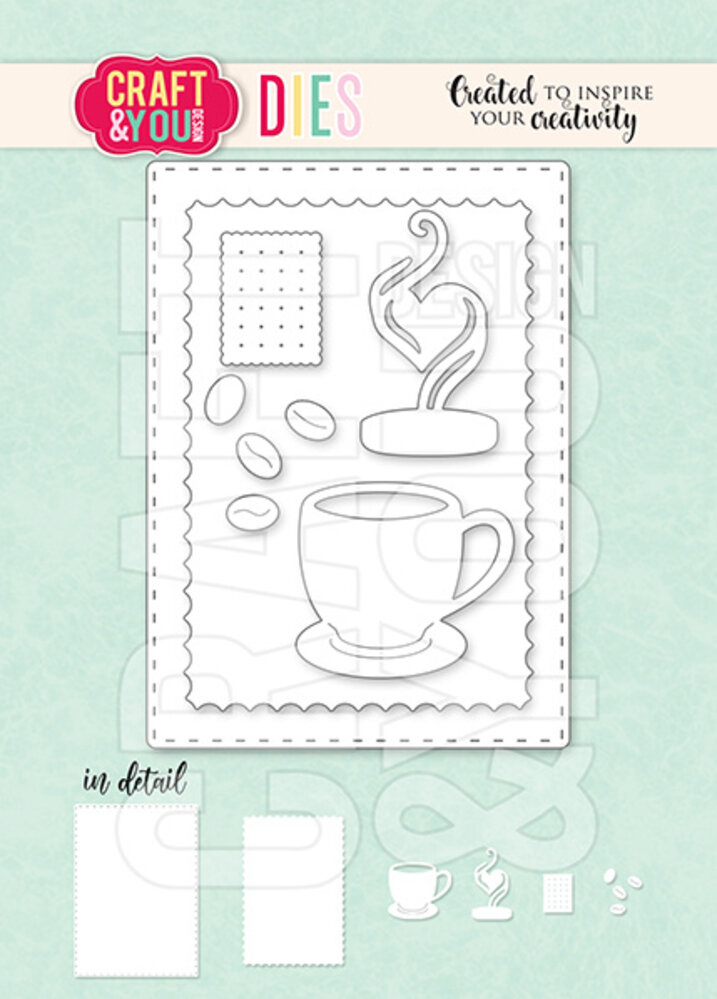 Craft&You ATC Frame with Cup of Coffee Dies